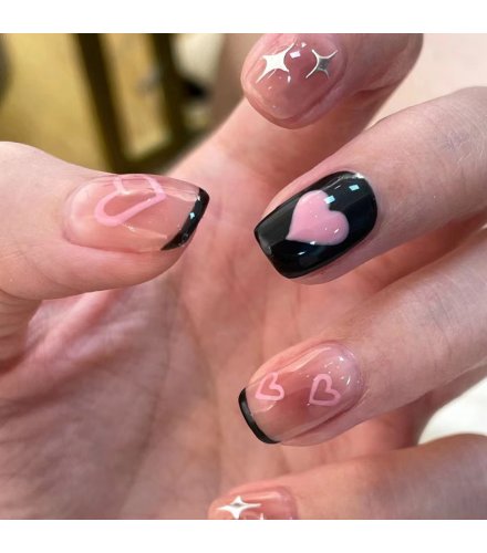NA017 - Pink Love Glam Nails